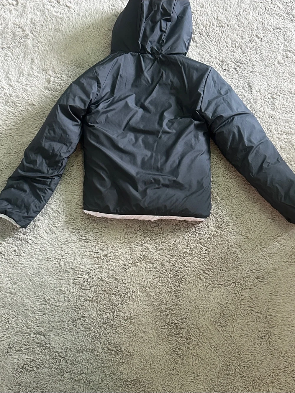 The North Face Kids Reversible Hooded Puffer Jacket — Purple & Black